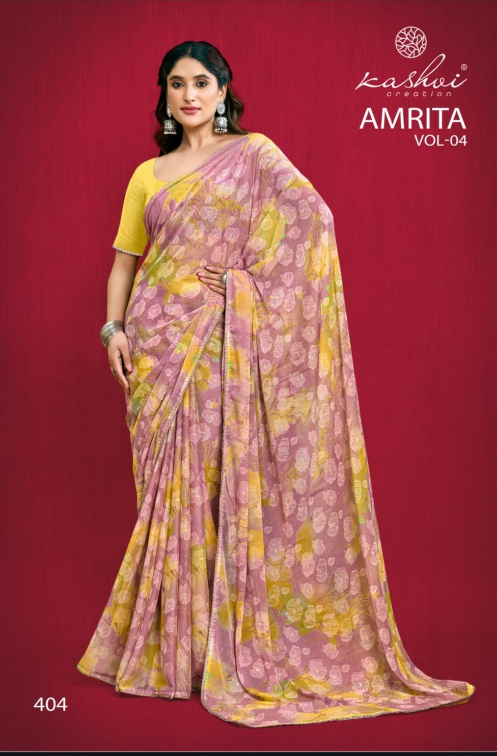 Amrita Vol 4 By Kashvi Dull Moss Daily Wear Sarees Wholesale In India